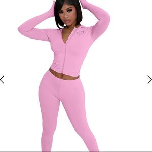 BODY by raven Tracy pink hoodie and leggings set